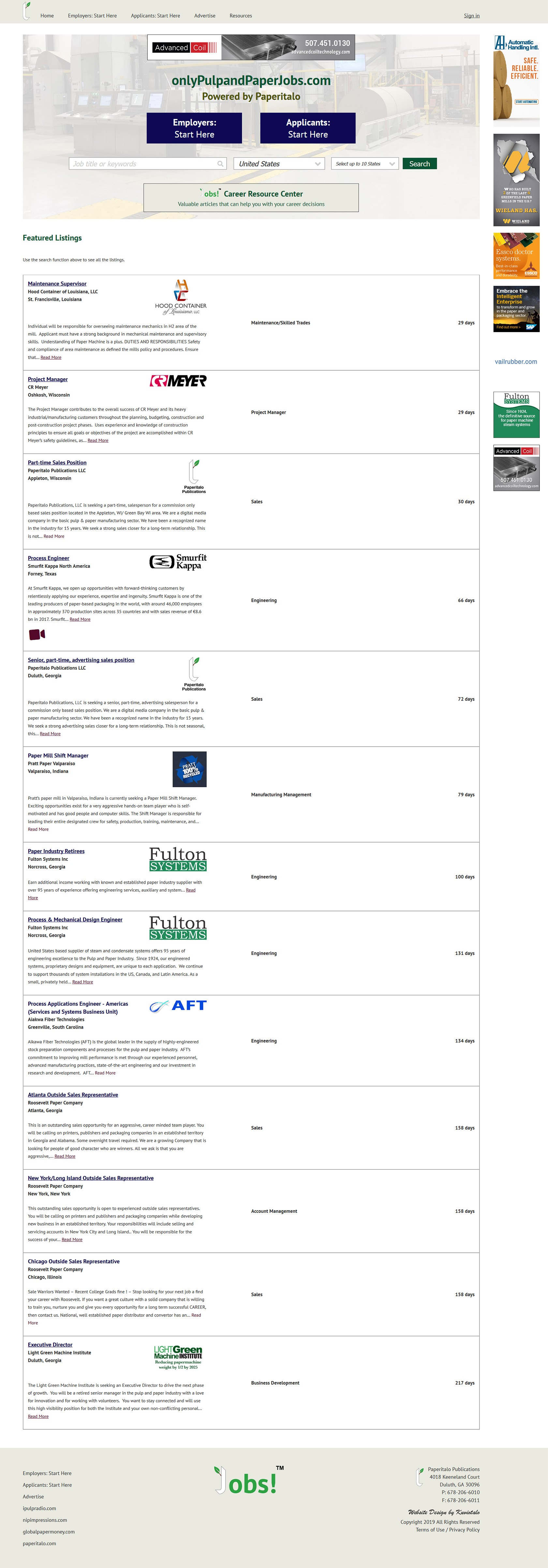 onlyPulpandPaperJobs Paperitalo Publications